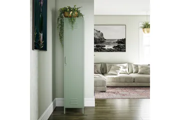 Högskåp Mission District 38x40x185 cm, Blekt Grön - 38x40x185 cm, Blekt Grön - Möbler - Bord & matgrupp - Avlastningsbord & sidobord - Konsolbord & hallbord