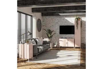 Högskåp Mission District 38x40x185 cm, Rosa - 38x40x185 cm, Rosa - Möbler - Bord & matgrupp - Avlastningsbord & sidobord - Konsolbord & hallbord