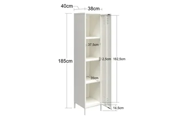 Högskåp Mission District 38x40x185 cm, Svart - 38x40x185 cm, Svart - Möbler - Bord & matgrupp - Avlastningsbord & sidobord - Konsolbord & hallbord