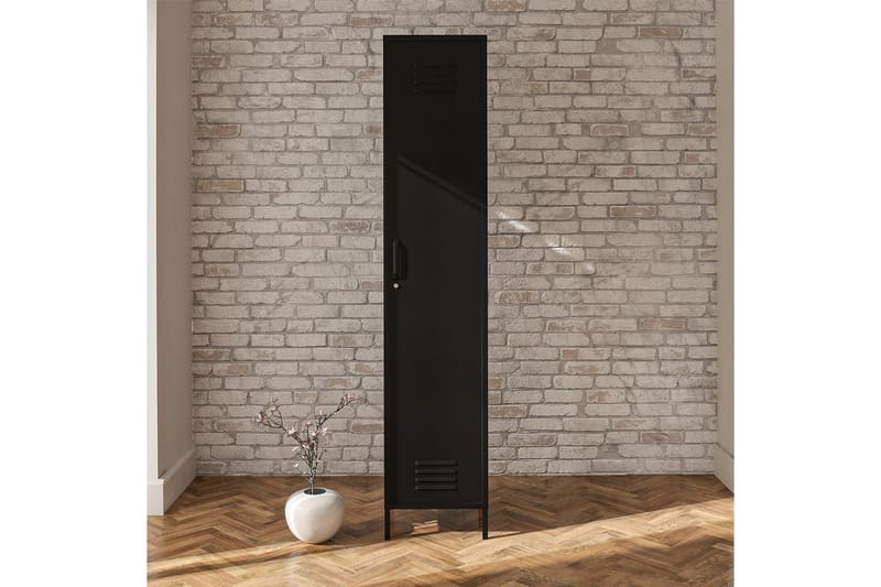 Högskåp Mission District 38x40x185 cm, Svart - 38x40x185 cm, Svart - Möbler - Bord & matgrupp - Avlastningsbord & sidobord - Konsolbord & hallbord