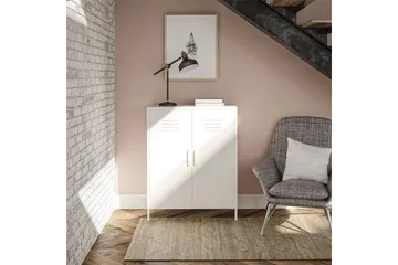 Högskåp Mission District 40x80x102 cm, Vit - 40x80x102 cm, Vit - Möbler - Bord & matgrupp - Avlastningsbord & sidobord - Konsolbord & hallbord