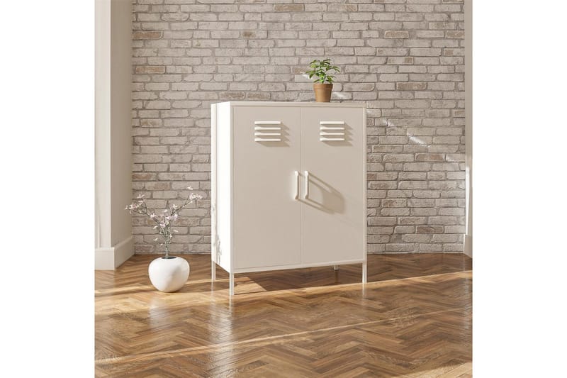 Högskåp Mission District 40x80x102 cm, Vit - 40x80x102 cm, Vit - Möbler - Bord & matgrupp - Avlastningsbord & sidobord - Konsolbord & hallbord