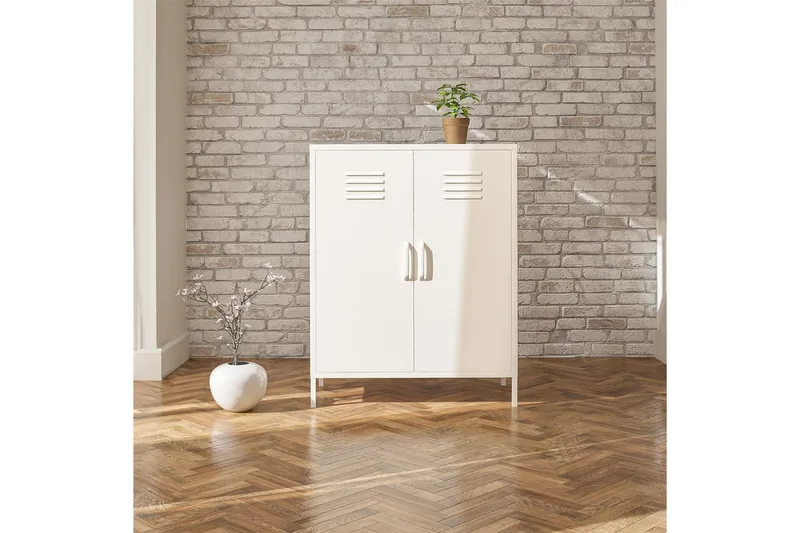 Högskåp Mission District 40x80x102 cm, Vit - 40x80x102 cm, Vit - Möbler - Bord & matgrupp - Avlastningsbord & sidobord - Konsolbord & hallbord