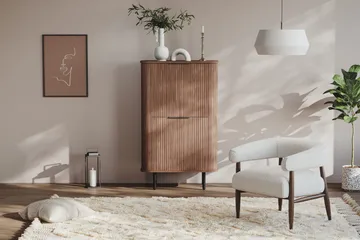 Kopparbo Högskåp Valnöt - Mörkbrunt valnötsträ - Förvaring - Skåp - Förvaringsskåp