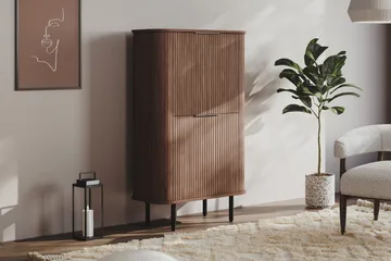 Kopparbo Högskåp Valnöt - Mörkbrunt valnötsträ - Förvaring - Skåp - Förvaringsskåp