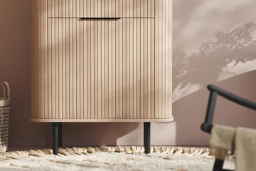 Kopparbo Högskåp Vitlaserad Ek - Ljust vitlaserat ekträ - Förvaring - Skåp - Förvaringsskåp