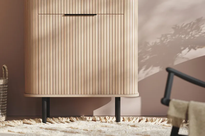 Kopparbo Högskåp Vitlaserad Ek - Ljust vitlaserat ekträ - Förvaring - Skåp - Förvaringsskåp