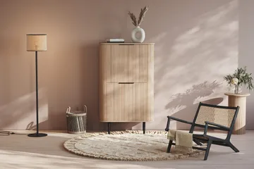 Kopparbo Högskåp Vitlaserad Ek - Ljust vitlaserat ekträ - Förvaring - Skåp - Förvaringsskåp