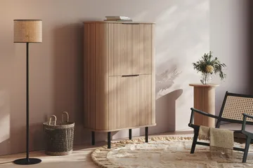 Kopparbo Högskåp Vitlaserad Ek - Ljust vitlaserat ekträ - Förvaring - Skåp - Förvaringsskåp