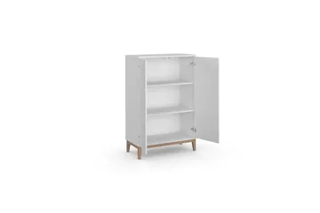 Högskåp Pelle Vit/Wotan ek - Vit/Wotan ek - Förvaring - Skåp - Förvaringsskåp