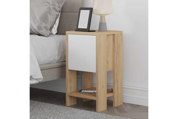 Haelyn Sängbord 30 cm - Ek/Vit - Möbler - Bord & matgrupp - Avlastningsbord & sidobord - Sängbord & nattduksbord