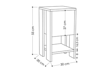 Haelyn Sängbord 30 cm - Multifärgad - Möbler - Bord & matgrupp - Avlastningsbord & sidobord - Sängbord & nattduksbord