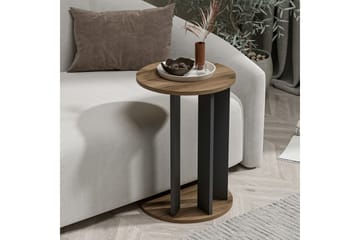 Haelyn Sidobord 34 cm - Valnöt/Antracit - Möbler - Bord & matgrupp - Avlastningsbord & sidobord - Lampbord & sidobord