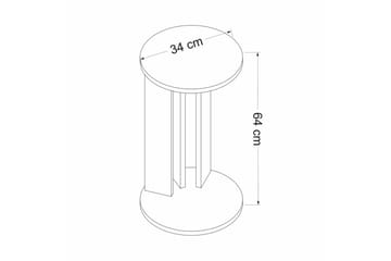 Haelyn Sidobord 34 cm - Valnöt/Antracit - Möbler - Bord & matgrupp - Avlastningsbord & sidobord - Lampbord & sidobord