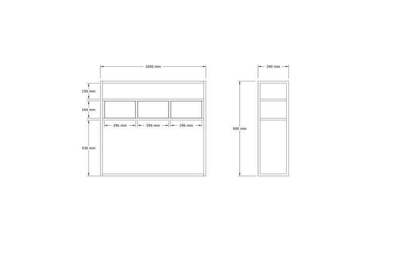 Ham Konsollbord 100 cm - Grafitgrå - Möbler - Bord & matgrupp - Avlastningsbord & sidobord - Konsolbord & hallbord