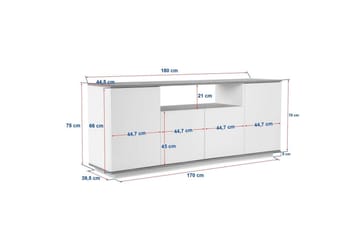Hano Konsollbord 180 cm - Mörkgrå - Möbler - Bord & matgrupp - Avlastningsbord & sidobord - Konsolbord & hallbord