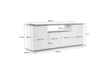 Hano Konsollbord 180 cm - Natur/Antracit - Möbler - Bord & matgrupp - Avlastningsbord & sidobord - Konsolbord & hallbord