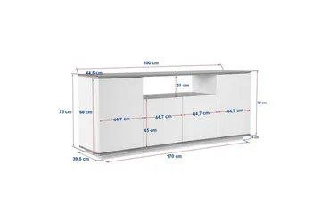 Hano Konsollbord 180 cm - Natur/Vit - Möbler - Bord & matgrupp - Avlastningsbord & sidobord - Konsolbord & hallbord