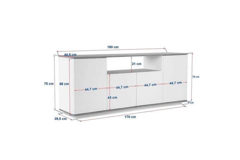 Hano Konsollbord 180 cm - Natur/Vit - Möbler - Bord & matgrupp - Avlastningsbord & sidobord - Konsolbord & hallbord