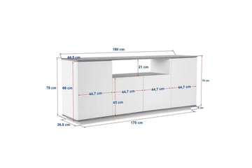 Hano Konsollbord 180 cm - Natur/Vit - Möbler - Bord & matgrupp - Avlastningsbord & sidobord - Konsolbord & hallbord