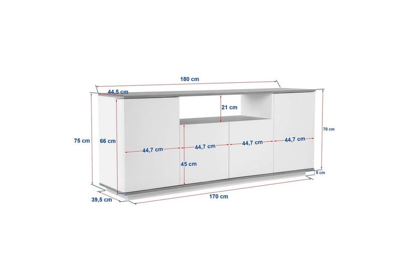 Hano Konsollbord 180 cm - Natur/Vit - Möbler - Bord & matgrupp - Avlastningsbord & sidobord - Konsolbord & hallbord
