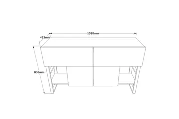 Hardyng Avlastningsbord 139 cm - Natur - Möbler - Bord & matgrupp - Avlastningsbord & sidobord - Konsolbord & hallbord