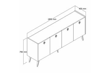 Harli Konsollbord 180 cm - Natur - Möbler - Bord & matgrupp - Avlastningsbord & sidobord - Konsolbord & hallbord