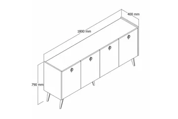 Harli Konsollbord 180 cm - Natur - Möbler - Bord & matgrupp - Avlastningsbord & sidobord - Konsolbord & hallbord