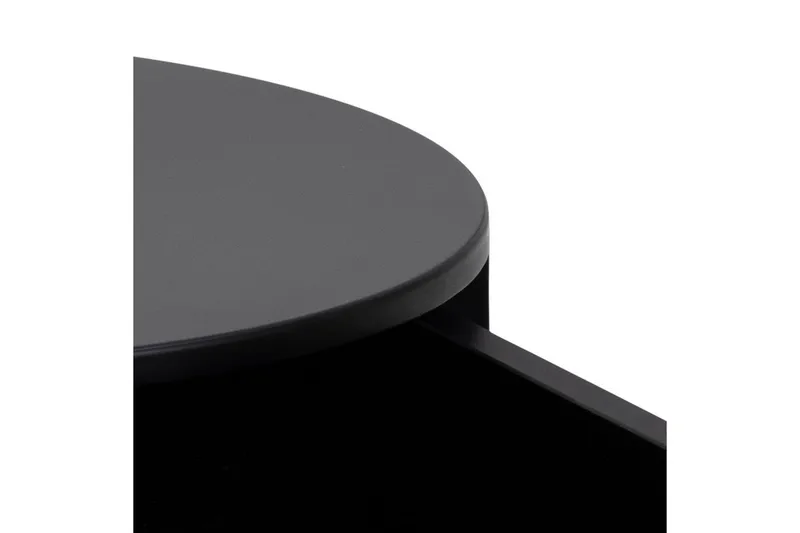 Hastane Sängbord 40 cm Rund i Trä med Metallunderrede - Svart - Möbler - Bord & matgrupp - Avlastningsbord & sidobord - Sängbord & nattduksbord