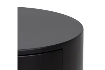 Hastane Sängbord 40 cm Rund i Trä med Metallunderrede - Svart - Möbler - Bord & matgrupp - Avlastningsbord & sidobord - Sängbord & nattduksbord