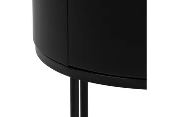 Hastane Sängbord 40 cm Rund i Trä med Metallunderrede - Svart - Möbler - Bord & matgrupp - Avlastningsbord & sidobord - Sängbord & nattduksbord