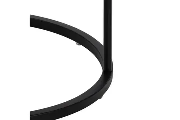 Hastane Sängbord 40 cm Rund i Trä med Metallunderrede - Svart - Möbler - Bord & matgrupp - Avlastningsbord & sidobord - Sängbord & nattduksbord