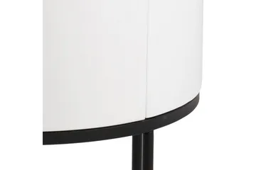 Hastane Sängbord 40 cm Rund med Lådor i Trä och Metall - Vit - Möbler - Bord & matgrupp - Avlastningsbord & sidobord - Sängbord & nattduksbord