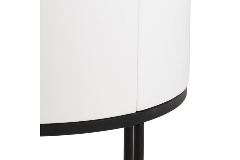 Hastane Sängbord 40 cm Rund med Lådor i Trä och Metall - Vit - Möbler - Bord & matgrupp - Avlastningsbord & sidobord - Sängbord & nattduksbord