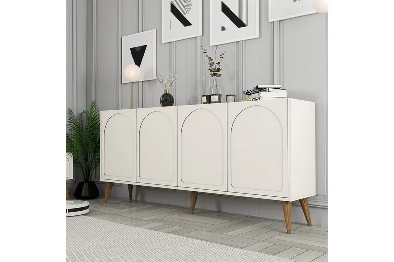 Hazim Konsollbord 180 cm - Cream/Valnöt - Möbler - Bord & matgrupp - Avlastningsbord & sidobord - Konsolbord & hallbord