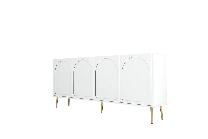 Hazim Konsollbord 180 cm, Vit/Guld