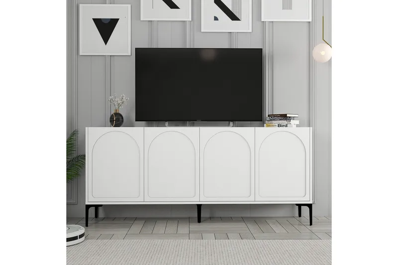 Hazim Konsollbord 180 cm - Vit/Svart - Möbler - Bord & matgrupp - Avlastningsbord & sidobord - Konsolbord & hallbord