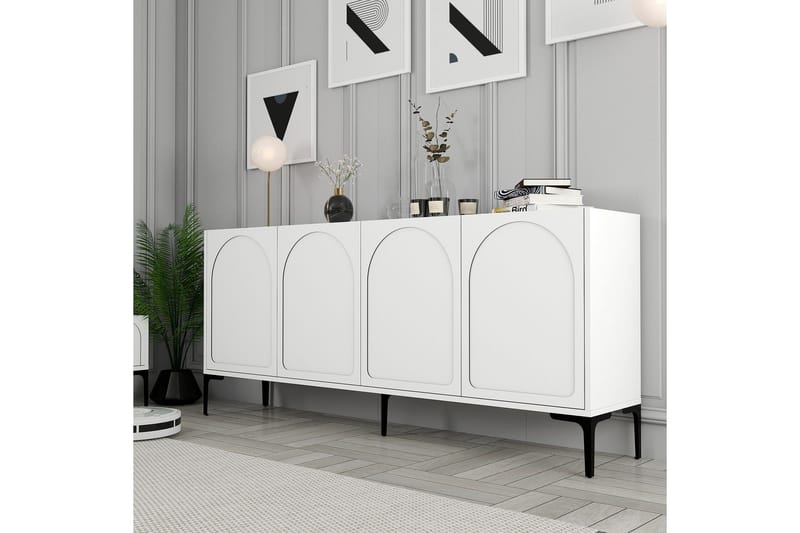 Hazim Konsollbord 180 cm - Vit/Svart - Möbler - Bord & matgrupp - Avlastningsbord & sidobord - Konsolbord & hallbord