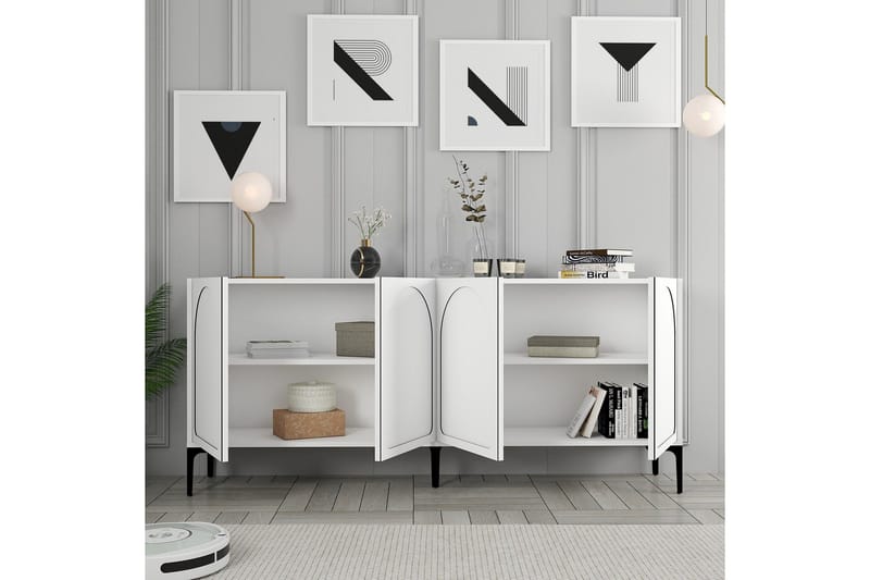 Hazim Konsollbord 180 cm - Vit/Svart - Möbler - Bord & matgrupp - Avlastningsbord & sidobord - Konsolbord & hallbord