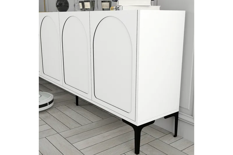 Hazim Konsollbord 180 cm - Vit/Svart - Möbler - Bord & matgrupp - Avlastningsbord & sidobord - Konsolbord & hallbord