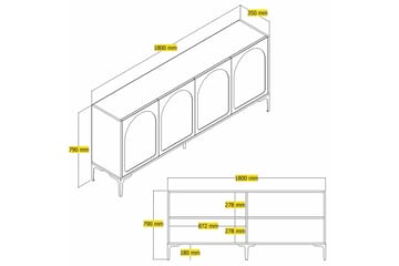 Hazim Konsollbord 180 cm - Vit/Svart - Möbler - Bord & matgrupp - Avlastningsbord & sidobord - Konsolbord & hallbord