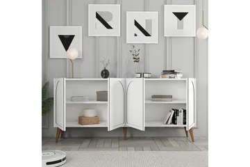 Hazim Konsollbord 180 cm - Vit/Valnöt - Möbler - Bord & matgrupp - Avlastningsbord & sidobord - Konsolbord & hallbord