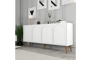 Hazim Konsollbord 180 cm - Vit/Valnöt - Möbler - Bord & matgrupp - Avlastningsbord & sidobord - Konsolbord & hallbord