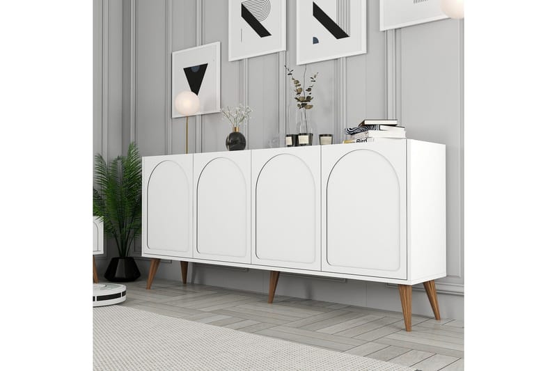 Hazim Konsollbord 180 cm - Vit/Valnöt - Möbler - Bord & matgrupp - Avlastningsbord & sidobord - Konsolbord & hallbord