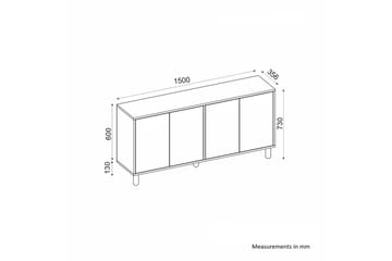 Hearst Konsollbord 150 cm - Vit - Möbler - Bord & matgrupp - Avlastningsbord & sidobord - Konsolbord & hallbord