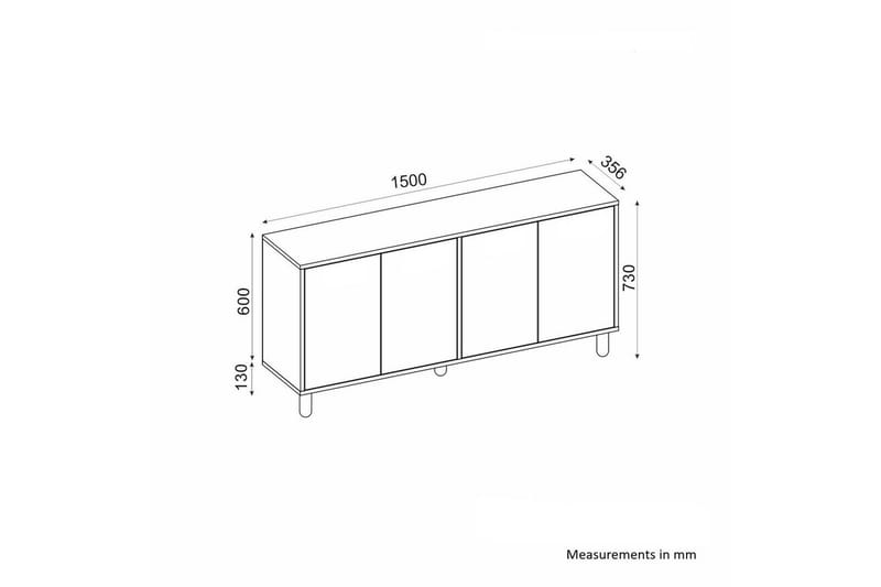 Hearst Konsollbord 150 cm - Vit - Möbler - Bord & matgrupp - Avlastningsbord & sidobord - Konsolbord & hallbord
