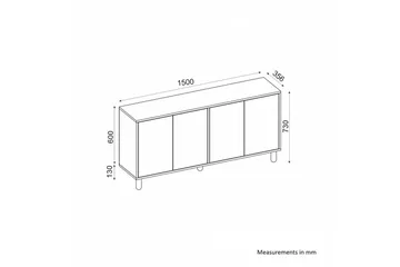 Hearst Konsollbord 150 cm - Vit - Möbler - Bord & matgrupp - Avlastningsbord & sidobord - Konsolbord & hallbord