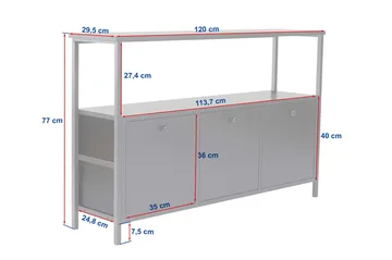 Hemani Konsolbord 120 cm - Vitt och guld - Möbler - Bord & matgrupp - Avlastningsbord & sidobord - Konsolbord & hallbord