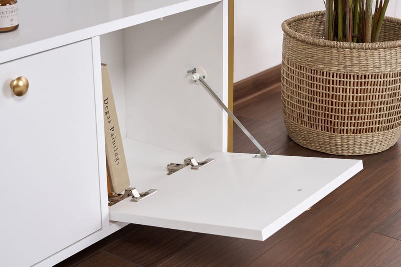 Hemani Konsolbord 120 cm - Vitt och guld - Möbler - Bord & matgrupp - Avlastningsbord & sidobord - Konsolbord & hallbord