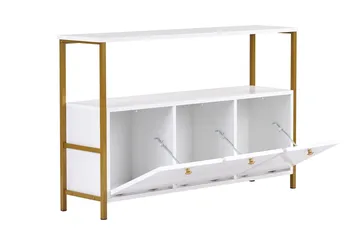 Hemani Konsolbord 120 cm - Vitt och guld - Möbler - Bord & matgrupp - Avlastningsbord & sidobord - Konsolbord & hallbord